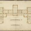 Plan.
Titled: 'Plan of the First Floor Timbers'.
Signed: 'D. R. 49 Northumberland Street, Edinburgh, 4th September 1848'.