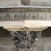 1st stage entablature and column capital. Detail
