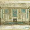 Interior.
Sketch view of decorative scheme in drawing room, Lanrick Castle