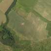 Oblique aerial view of the cropmarks of the settlement, taken from the SSE.
