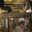 Interior. Lace shed, loom no. 6, detail of manufacturer's nameplate (Stevens & Williamson Ltd, Nottingham)