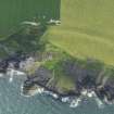 Oblique aerial view of Cruggleton Castle, taken from the ESE.