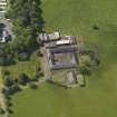 Oblique aerial view of Dankeith House stables, taken from the NE.