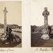 Album page showing crosses on Iona. 
Titled: 'Maclean's Cross' and 'St Martin's Cross'.