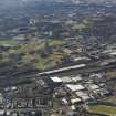 Oblique aerial view of the power motive works looking SW towards Hampden Park stadium, taken from the NE.