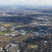 General oblique aerial view of Glasgow city centre showing M74 extension looking E, centred on the Polmadie area, taken from the WSW.