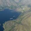 General oblique aerial view of of the head of Loch Ailort looking towards Lochailort village, taken from the SSW.