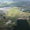General oblique aerial view of Leuchars airfield, taken from the ENE.