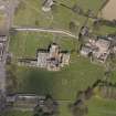 Oblique aerial view centred on the abbey, taken from the S.