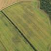 Oblique aerial view of the cropmarks of the possible pits, taken from the WNW.