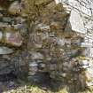 W wall, blocked entrance, detail of arching