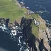 Oblique aerial view of the Sumburgh Head lighthouse, taken from the WSW.