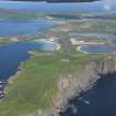 General oblique aerial view of Sumburgh Airport, taken from the SE.