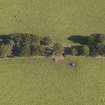 Oblique aerial view of Old Keig recumbent stone circle, taken from the W.