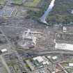 Oblique aerial view of the Dalmarnock-Dalbeth-Carmyle area of Glasgow and the construction of the Glasgow 2014 Commonwealth Games facilities, taken from the NW.
