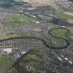General oblique aerial view of the city centred on the River Forth flowing through the city centred on the Causewayhead area, taken from the S.