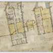 Also known as Riccarton Crescent, House for James Peddie WS.
Plan of sunk floor and ground floor.