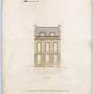 Also known as Riccarton Crescent, House for James Peddie WS.
Front elevation.