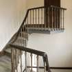 Interior. Flying stair to tower access door. Detail