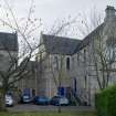 Church halls. View from E
