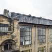 View along upper studio windows of the Mackintosh building north elevation, taken from the Foulis Building
