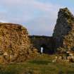 View of the Eastern end of the South elevation of Kirkapol Chapel, Tiree, taken from the South.
