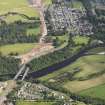 Oblique aerial view of the Fochabers by-pass under constrcution, looking to the SE.