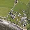 Oblique aerial view of of the Earl's Palace at Birsay, taken from the WSW.