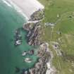 Oblique aerial view of Dunan Nighean, Tiree, looking to the N.