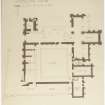 Drawing showing plan of Lindores Abbey.