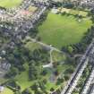 General oblique aerial view of the park, centred on the pavilion taken from the SE.