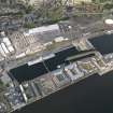 General oblique aerial view of the harbour area, centred on the Victoria Dock taken from the SSE.