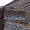 Kincreich Mill: N building, date stone 1630
