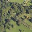 Oblique aerial view of the North Bridge, Glamis Castle, taken from the SSE.