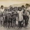 View of group of people, probably in India. 
Titled: 'Hill people chiefly [Lerogo?] Pathalipan'

