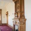 Harbour Chambers. Interior. 1st floor. Boardroom. Fireplace and overmantle. Detail