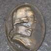 Detailed view of Adam Smith medallion.