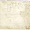 Ground Floor Plan showing proposed alterations.
Title:  'Hutton Castle Berwickshire For Wm Burrell Esq. Ground Floor Plan'