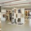 View of studio space within Newbery Tower set up for the Fashion and Textiles degree show