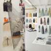 Detail of exhibits in the Fashion and Textiles degree show, within the studio space of Newbery Tower
