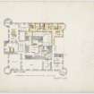 Drawing showing plan of first floor of Hatton House with alterations
From a portfolio of drawings titled: 'Hatton House, Alterations for William Whitelaw, Esq.'