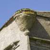 Detail of turret corbel at SW corner of main house