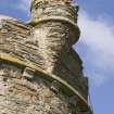Tower on remains of broch, detail of corbelled turret