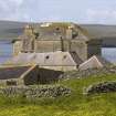 View of Brough Lodge house, Fetlar, from ENE.