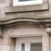 Detail of pediment above entrance doorway to 4 MacKinlay Street, Rothesay, Bute