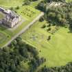 Oblique aerial view of Drumlanrig Castle and gardens, taken from the SW.