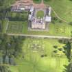Oblique aerial view of Drumlanrig Castle and gardens, taken from the S.