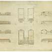 Edinburgh, Murrayfield Ice Rink and Sports Stadium.
Elevations, plans and sections of swimming bath and gymnasium.
Titled: 'Swimming Bath And Gymnasium'.


