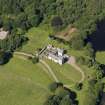 Oblique aerial view of Lochnaw Castle, taken from the E.