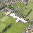 Oblique aerial view of Bo'ness Academy, Gauze Road, Grahamsdyke, Bo'ness, taken from the NE.